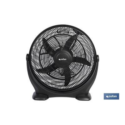 VENTILADOR DE SUELO 5 PALAS 3 VELOCIDADES 90W NEGRO