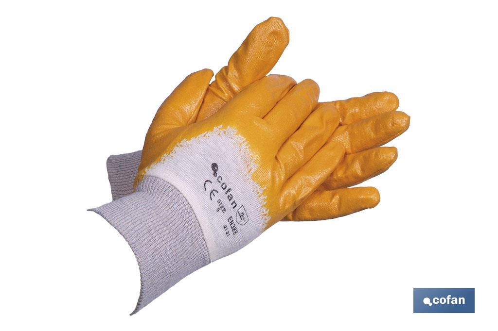 BLÍSTER DE GUANTE DE NITRILO AMARILLO TALLA 9 VENTA UNITARIA