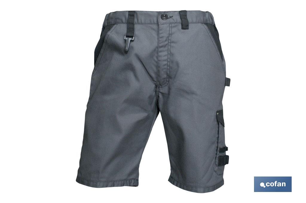 BERMUDAS DE TRABAJO POULSEN 280gms/m GRIS-NEGRO T-62