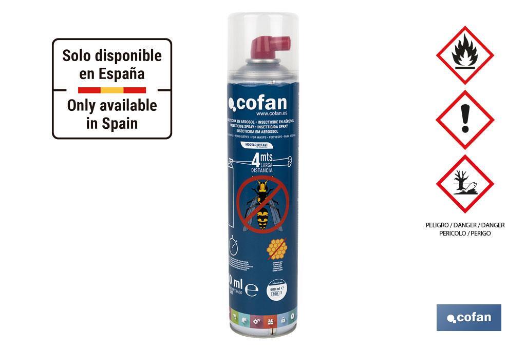 INSECTICIDA EN AEROSOL AVISPAS MODELO BYEAVI 600cc