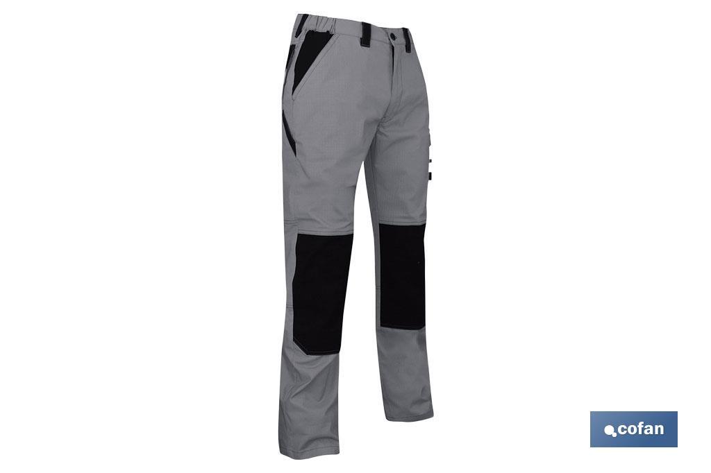 PANTALÓN TRABAJO PLUTÓN ELASTANO GRIS-NEGRO T-40 (PACK: 1 UDS)