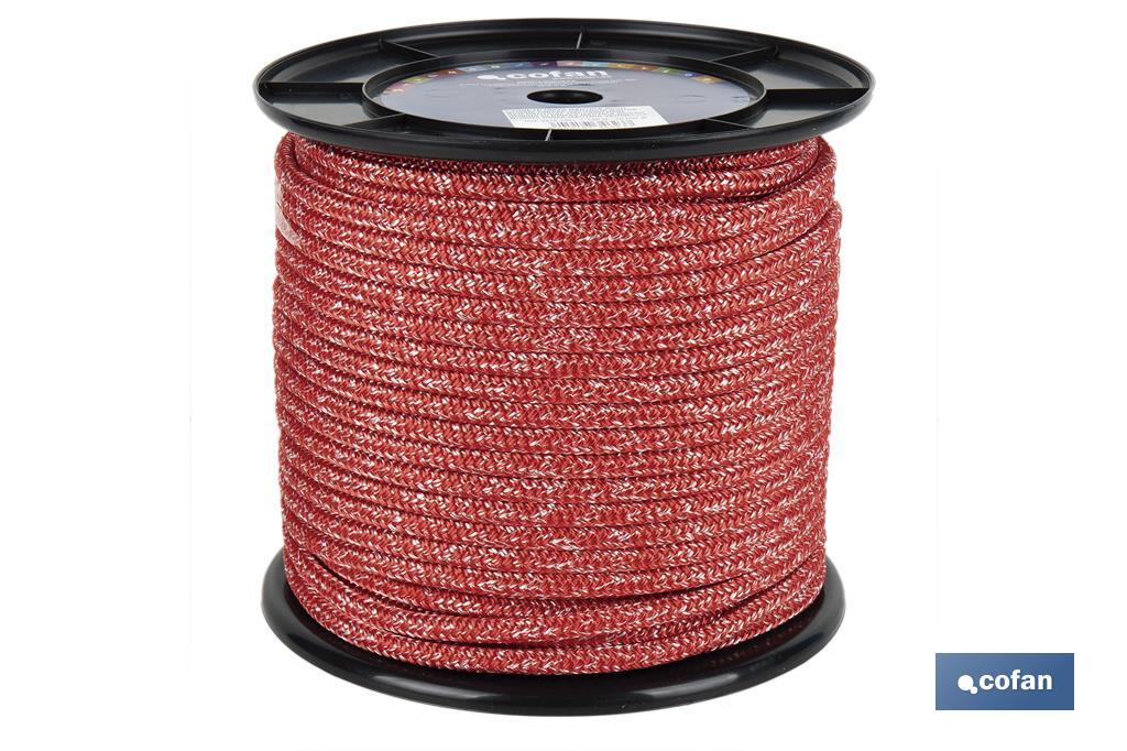 CARRETE DRIZA NÁUTICA 8 MM 200 M ROJO (PACK: 1 UDS)