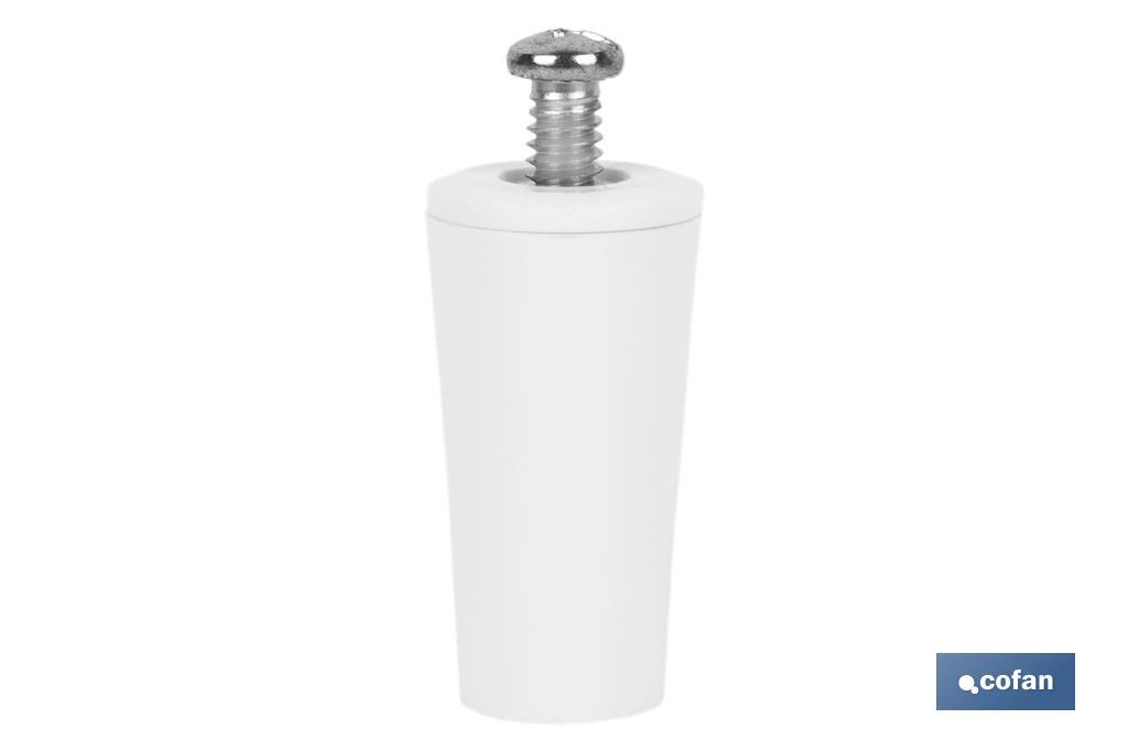 TOPE PERSIANA 40 MM BLANCO CON TORNILLO M-6