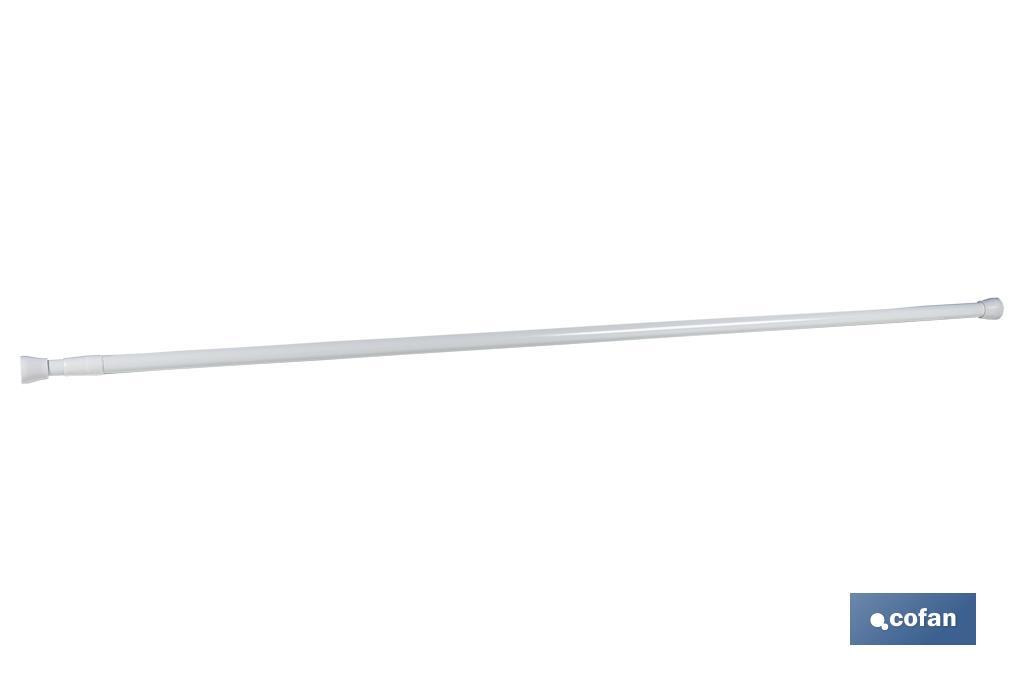BARRA CORTINA EXTENSIBLE (PRESIÓN) WHITE 91-137 cm (PACK: 1 UDS)