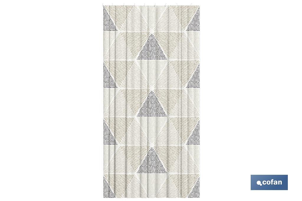 CORTINA DE BAÑO TRIANGULOS POLIÉSTER 140x200 (PACK: 1 UDS)