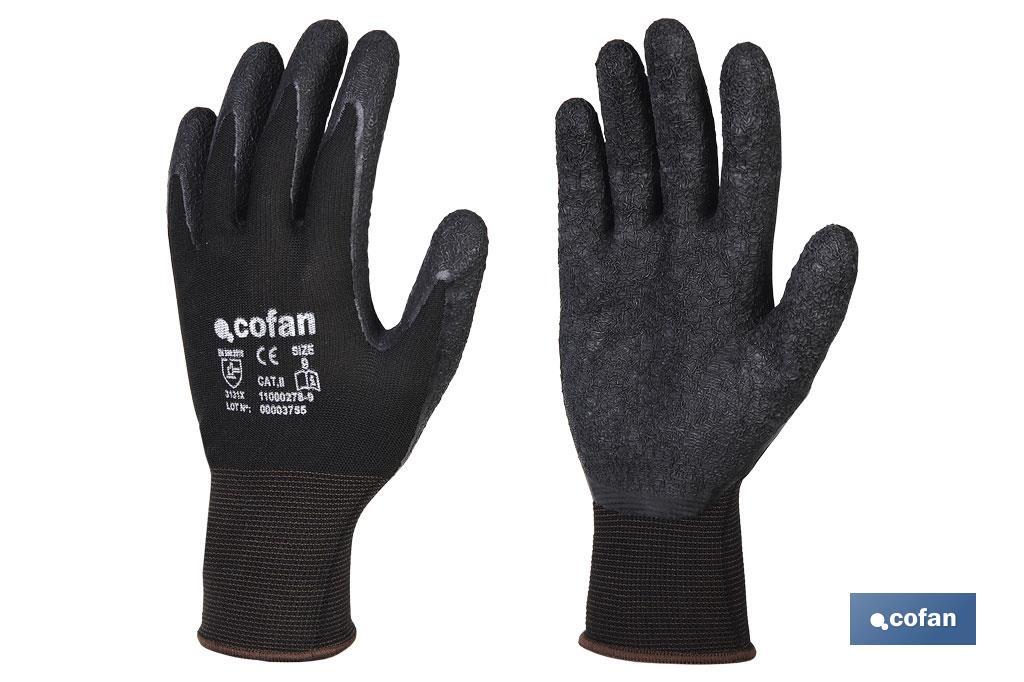 GUANTE SOPORTE POLIESTER IMPREGNADO LATEX NEGRO T-8 venta unitaria (PACK: 1 UDS) GUANTE SOPORTE POLIESTER IMPREGNADO LATEX NEGRO T-8 venta unitaria (PACK: 1 UDS)