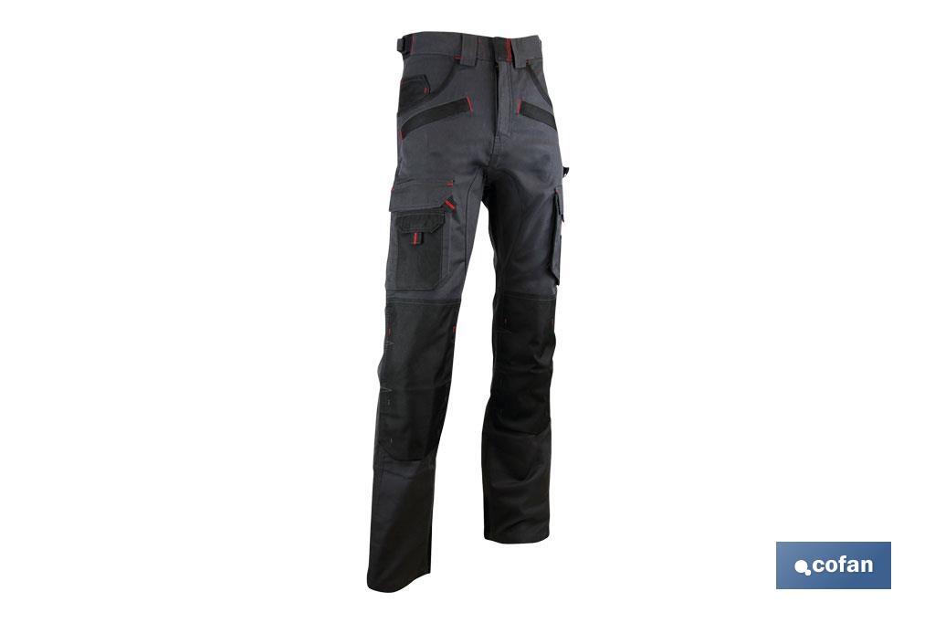 PANTALON TRABAJO MULTIB. CARLSON 300gms/m GRIS-NEGRO T-46 (PACK: 1 UDS)